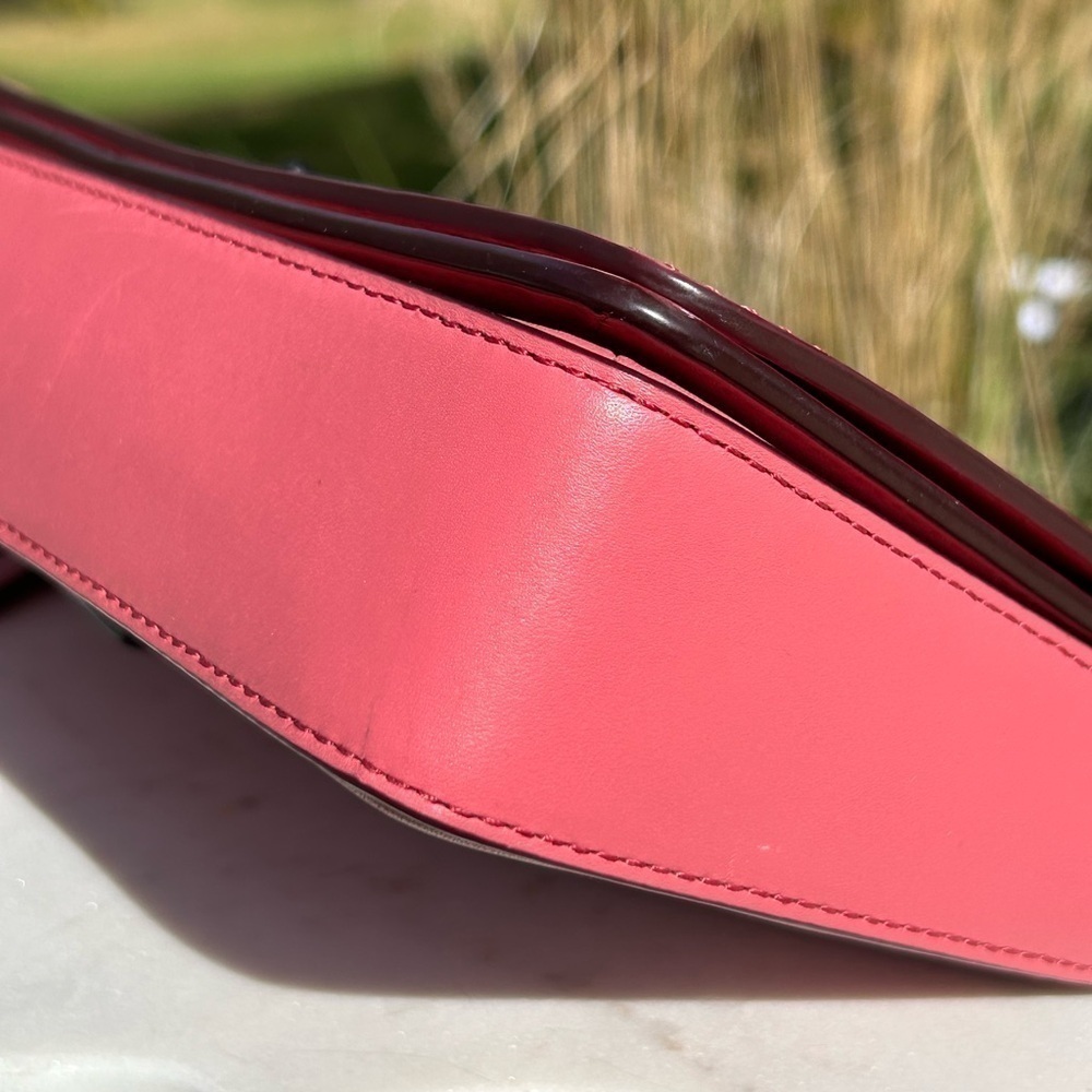Coach 1941 Dinky Crossbody 20215 Dahlia Pink Rose Calfskin Leather EUC - Picture 14 of 17